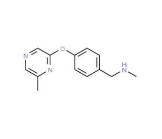 N-Methyl-4-[(6-methylpyrazin-2-yl)oxy]benzylamine (CAS 912569-67-6) - chemical structure image