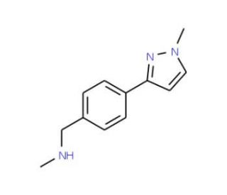 N-Methyl-4-(1-methyl-1H-pyrazol-3-yl)benzylamine (CAS 179873-47-3) - chemical structure image