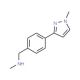 N-Methyl-4-(1-methyl-1H-pyrazol-3-yl)benzylamine (CAS 179873-47-3) - chemical structure image