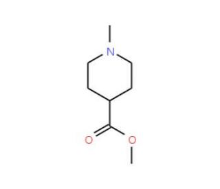 N-Methyl-4-piperidinecarboxylic acid methyl ester (CAS 1690-75-1) - chemical structure image