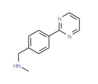 N-Methyl-4-(pyrimidin-2-yl)benzylamine (CAS 886851-48-5) - chemical structure image