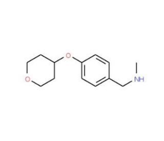 N-Methyl-4-(tetrahydropyran-4-yloxy)benzylamine (CAS 898289-40-2) - chemical structure image