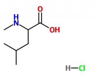 N-Methyl-DL-leucine hydrochloride (CAS 2566-33-8) - chemical structure image