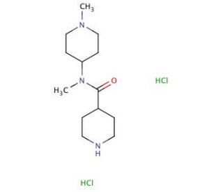 N-methyl-N-(1-methylpiperidin-4-yl)piperidine-4-carboxamide dihydrochloride - chemical structure image
