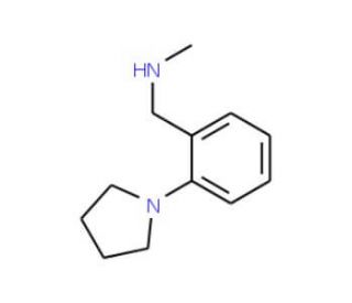 N-methyl-N-(2-pyrrolidin-1-ylbenzyl)amine (CAS 871217-37-7) - chemical structure image