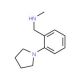 N-methyl-N-(2-pyrrolidin-1-ylbenzyl)amine (CAS 871217-37-7) - chemical structure image