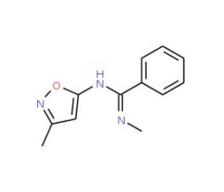 N-methyl-N&prime;-(3-methylisoxazol-5-yl)benzenecarboximidamide - chemical structure image