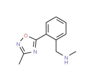N-Methyl[2-(3-methyl-1,2,4-oxadiazol-5-yl)phenyl]methylamine (CAS 879896-56-7) - chemical structure image