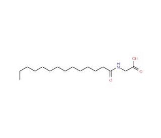 N-Myristoyl-glycine (CAS 14246-55-0) - chemical structure image