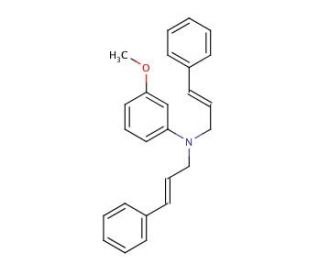 N,N-Bis-(3-phenyl-2-propenyl)-3-methoxyaniline (CAS 1076199-15-9) - chemical structure image