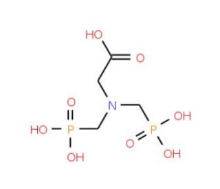 N,N-Bis(phosphonomethyl)glycine (CAS 2439-99-8) - chemical structure image