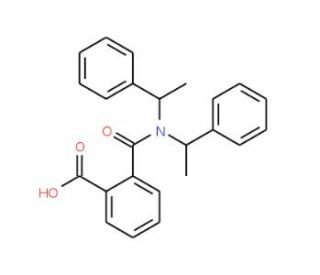 N,N-Bis[(S)-(&minus;)-1-phenylethyl]phthalamic acid (CAS 340168-99-2) - chemical structure image