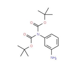 N,N-Di-tert-butoxycarbonyl-benzene-1,3-diamine (CAS 883554-89-0) - chemical structure image
