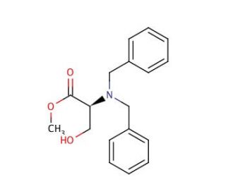 N,N-Dibenzyl-L-serine methyl ester (CAS 88099-67-6) - chemical structure image