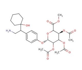 N,N-Didesmethyl-O-desmethyl rac-Venlafaxine 2,3,4-Tri-O-acetyl-&beta;-D-glucuronide Methyl Ester - chemical structure image