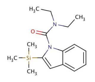 N,N-Diethyl-2-(trimethylsilyl)indole-1-carboxamide (CAS 548775-58-2) - chemical structure image