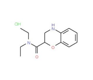 N,N-diethyl-3,4-dihydro-2H-1,4-benzoxazine-2-carboxamide hydrochloride - chemical structure image