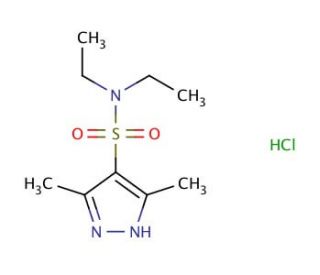 N,N-diethyl-3,5-dimethyl-1H-pyrazole-4-sulfonamide hydrochloride - chemical structure image
