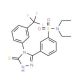 N,N-Diethyl-3-[5-mercapto-4-(3-trifluoromethyl-phenyl)-4H-[1,2,4]triazol-3-yl]-benzenesulfonamide - chemical structure image