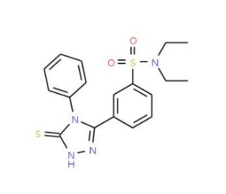 N,N-Diethyl-3-(5-mercapto-4-phenyl-4H-[1,2,4]triazol-3-yl)-benzenesulfonamide - chemical structure image