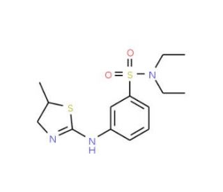 N,N-Diethyl-3-(5-methyl-4,5-dihydro-thiazol-2-ylamino)-benzenesulfonamide - chemical structure image