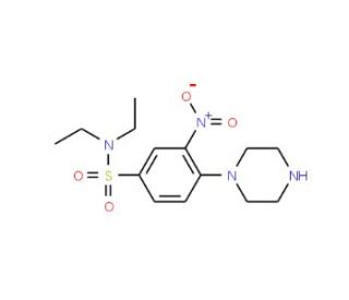 N,N-diethyl-3-nitro-4-piperazin-1-ylbenzenesulfonamide - chemical structure image