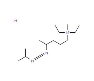 N,N-diethyl-4-{[(isopropylimino)methylene]amino}-N-methylpentan-1-aminium iodide - chemical structure image