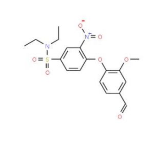 N,N-Diethyl-4-(4-formyl-2-methoxy-phenoxy)-3-nitro-benzenesulfonamide - chemical structure image