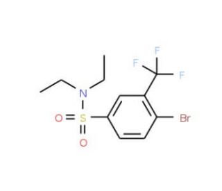 N,N-Diethyl 4-bromo-3-trifluoromethylbenzenesulfonamide (CAS 1020253-03-5) - chemical structure image