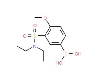 N,N-Diethyl 5-borono-2-methoxybenzenesulfonamide (CAS 871333-03-8) - chemical structure image