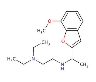 N,N-Diethyl-N&prime;-[1-(7-methoxy-1-benzofuran-2-yl)-ethyl]ethane-1,2-diamine - chemical structure image