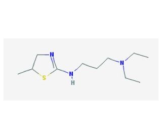 N,N-Diethyl-N&prime;-(5-methyl-thiazolidin-2-ylidene)-propane-1,3-diamine - chemical structure image