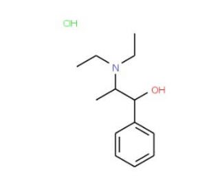 (&minus;)-N,N-Diethylnorephedrine hydrochloride - chemical structure image