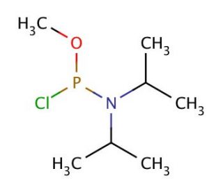 N,N-Diisopropylmethylphosphonamidic chloride (CAS 86030-43-5) - chemical structure image