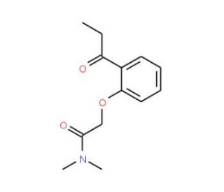 N,N-dimethyl-2-(2-propionylphenoxy)acetamide - chemical structure image