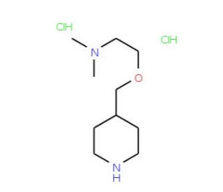 N,N-Dimethyl-2-(4-piperidinylmethoxy)-1-ethanamine dihydrochloride - chemical structure image