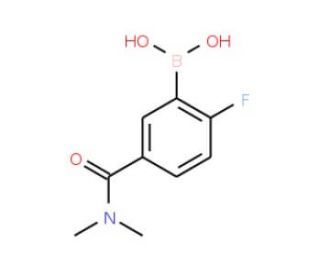 N,N-Dimethyl 3-borono-4-fluorobenzamide (CAS 874289-46-0) - chemical structure image