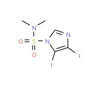 N,N-Dimethyl 4,5-diiodo-1H-imidazole-1-sulfonamide (CAS 198127-92-3) - chemical structure image