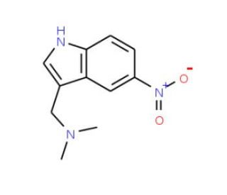 N,N-Dimethyl-5-nitrotryptamine (CAS 3414-64-0) - chemical structure image