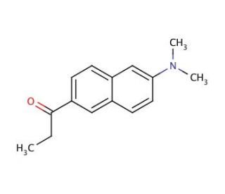 N,N-Dimethyl-6-propionyl-2-naphthylamine (CAS 70504-01-7) - chemical structure image