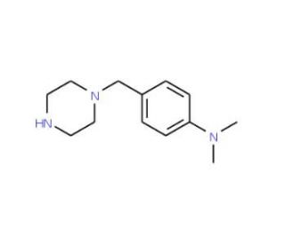 N,N-Dimethyl-N-[4-(piperazin-1-ylmethyl)phenyl]-amine (CAS 89292-79-5) - chemical structure image