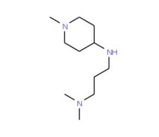 N,N-Dimethyl-N&prime;-(1-methyl-piperidin-4-yl)-propane-1,3-diamine - chemical structure image