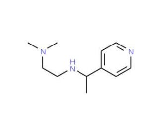N,N-dimethyl-N&prime;-(1-pyridin-4-ylethyl)ethane-1,2-diamine (CAS 136469-85-7) - chemical structure image