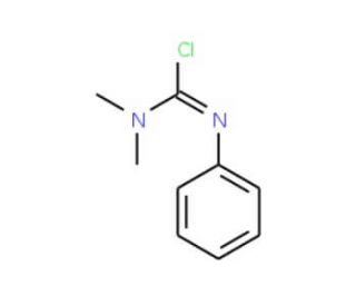N,N-dimethyl-N&prime;-phenylcarbamimidic chloride (CAS 7684-30-2) - chemical structure image