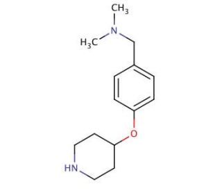 N,N-Dimethyl[4-(4-piperidinyloxy)phenyl]-methanamine - chemical structure image