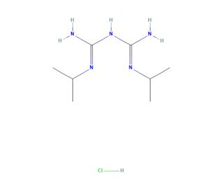 N,N&prime;-Bis(1-methylethyl)Imidodicarbonimidic Diamide Hydrochloride (CAS 35708-82-8) - chemical structure image