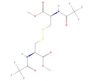 N,N&prime;-Bis(trifluoroacetyl)-L-Cystine Dimethyl Ester (CAS 1492-83-7) - chemical structure image
