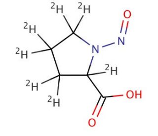 N-Nitroso-D,L-proline-d3 (CAS 2571-28-0 (unlabeled)) - chemical structure image 