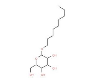 n-Nonyl-&beta;-D-glucopyranoside (CAS 69984-73-2) - chemical structure image