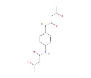N,N&prime;-(1,4-Phenylene)bis(acetoacetamide) (CAS 24731-73-5) - chemical structure image